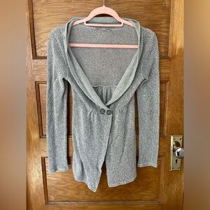 Charlotte‎ Russe Y2K Gray Women's Sweater with Front Button